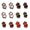 Wedding Heart Rings Holder Anti-collision Rings Bearer Box Simple Walnut Wood Rings Box  Propose