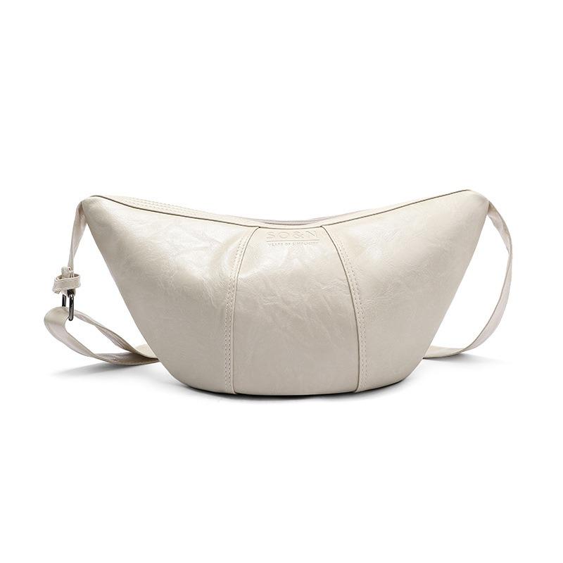 New business soft leather shoulder women's bag simple trend messenger bag casual dumpling bag