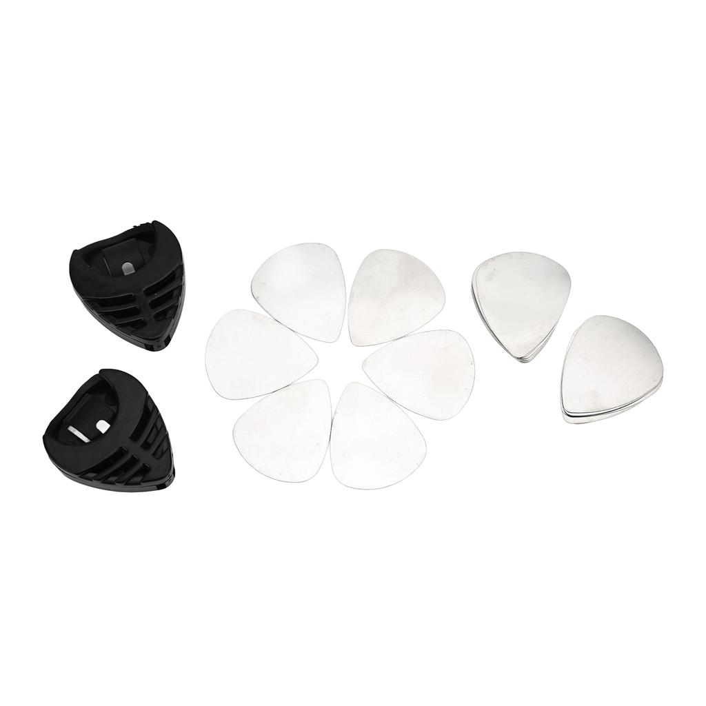 Guitar Pick Set Metal Electric Guitars Bass Picks with Storage Boxes for Musical Instruments