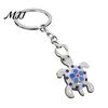 Alloy Key Ring Rhinestone Flower Turtle Keychain, Luxury Car Holder Ring, Keychain Pendant for Backpacks Handbag Decoration