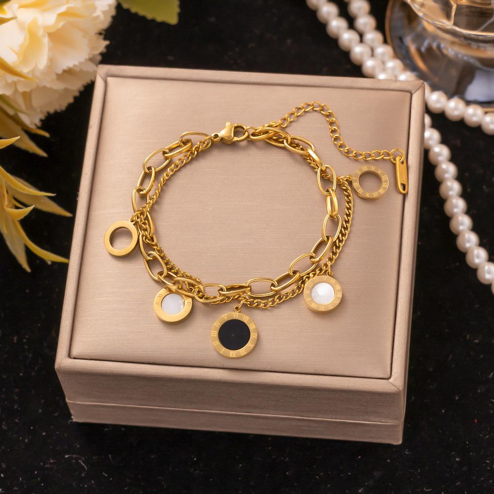 Fashion Titanium Steel Bracelet Never Fade Elegant Durable Jewelry for Women Men Unisex