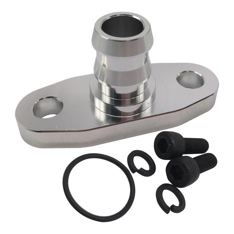 Turbos Oil Return Flange Heavy Duty Discharge Flange Aluminum Alloy Gasket Adapter Kit Replacement Auto Parts Turbine Oil Drain