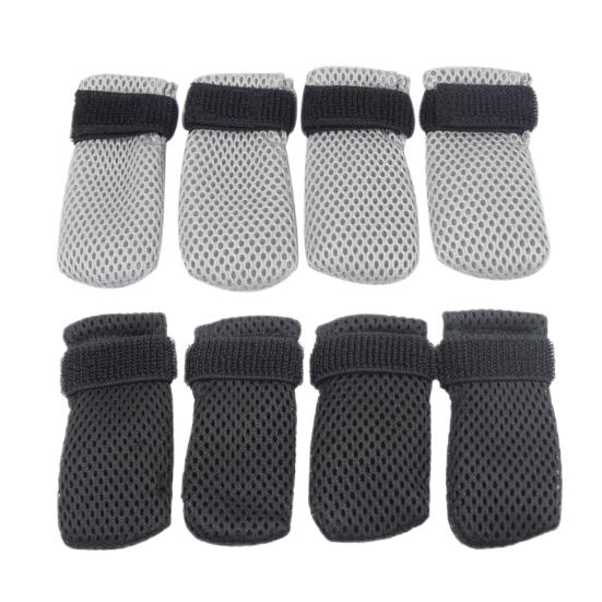 Yousheng 4 Pcs Cat Socks Anti-Scratch Anti Skid Protective Friendly To Skin 2 Sizes Elastic Soft Fabric Durable Non-Slip Cat Foot Cover Cat Supplies