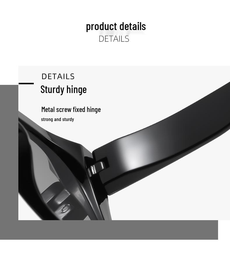 Collapsible High-End Fashion Sunglasses with UV Protection - European & American Style