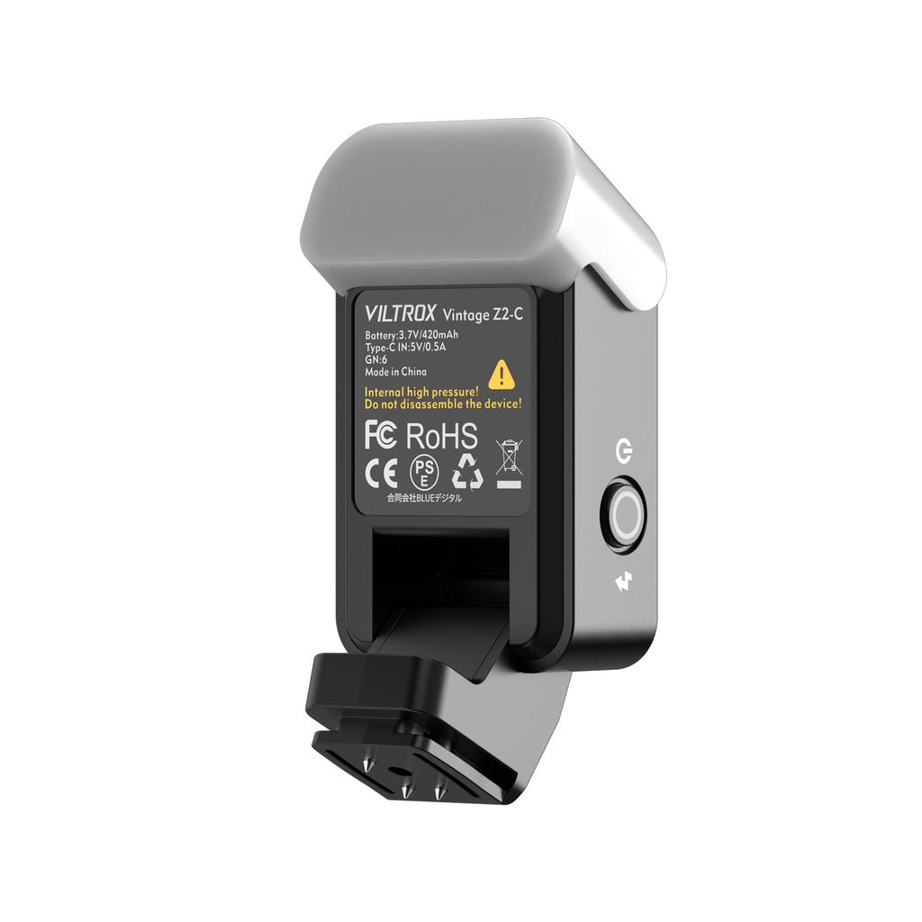 Viltrox Vintage Z2 Camera Compact TTL Brightness Diffuser Compatible with Nikon Cameras Flash, Clip-on Flash, Foldable, 5-Level Adjustment, USB-C