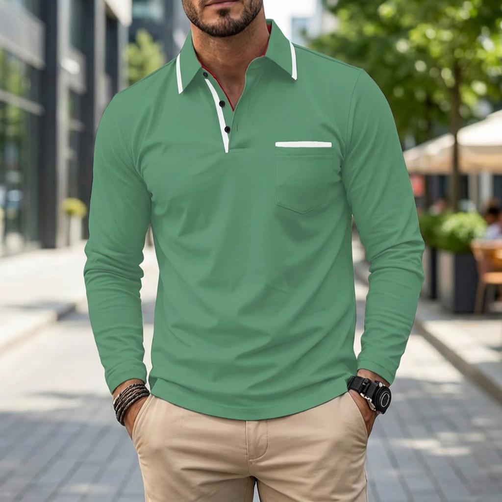 Men's Colorblock Long Sleeve Tops Men's Casual Fashion Long Sleeve Tops