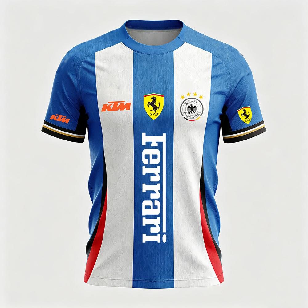 KTM 2026 Men's Football Jersey Quick Dry Breathable Sports T-Shirt