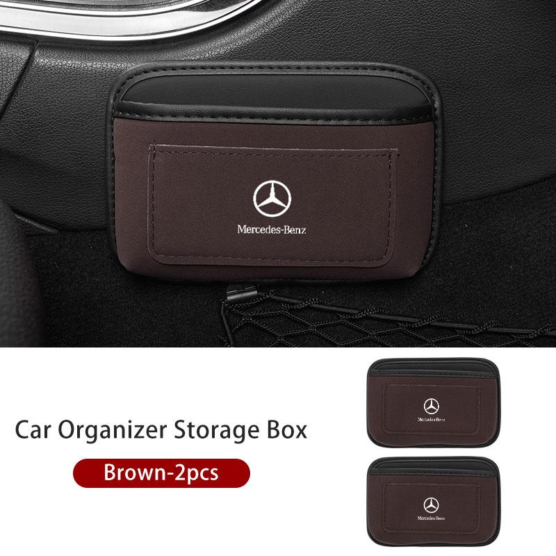 CRS1 Car Storage Pocket Sticky Side Door Hanging Phone Purse Box For Mercedes Benz W202 W212 W126 W140 W168 W177 CLS GLE GLC GLS CLA