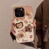 3D Cookie Bear Apple IPhone 16/17 Pro Max Leather Case for IPhone 13/15 Cute Lanyard
