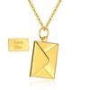 Four-Leaf Clover Love Letter Pendant Necklace - Perfect for Valentine's, Christmas, or Holiday Gifts