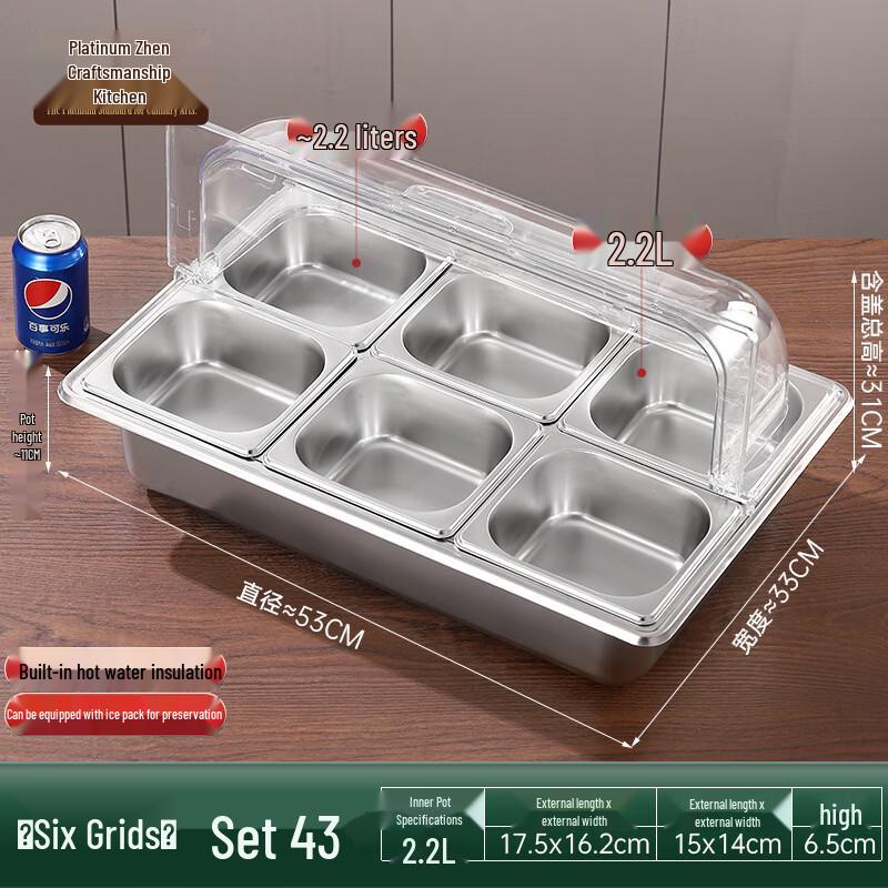 Stainless Steel Multi-Compartment Food Container