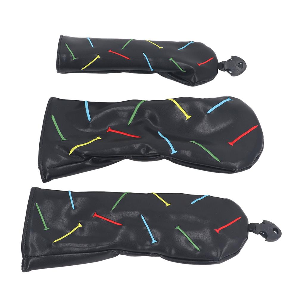 Huse pentru Capul Cluburilor de Golf Piele PU Impermeabilă Huse Protectoare pentru Capul Cluburilor de Golf cu Etichetă cu Număr 3 buc