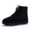 Warm Winter Suede Boots Lace Up Ankle Plush Boots Waterproof Snow Boots Women Shoes
