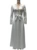 2025 French Style White Satin Evening Dress - Slimming, Elegant Long Skirt