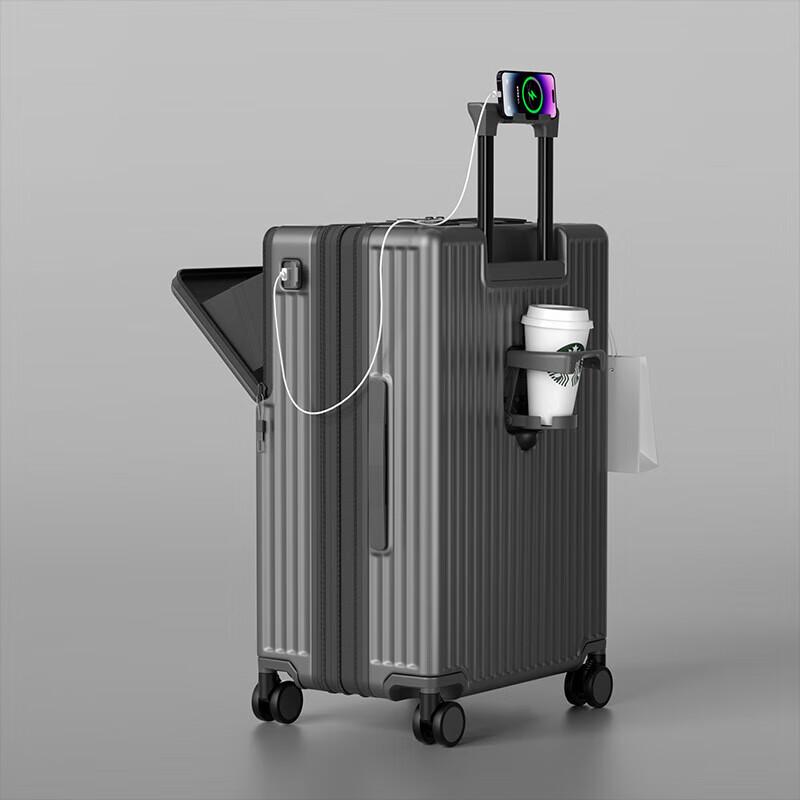 Xiaoyan Expandable Front-Open Carry-On Luggage 24 inch