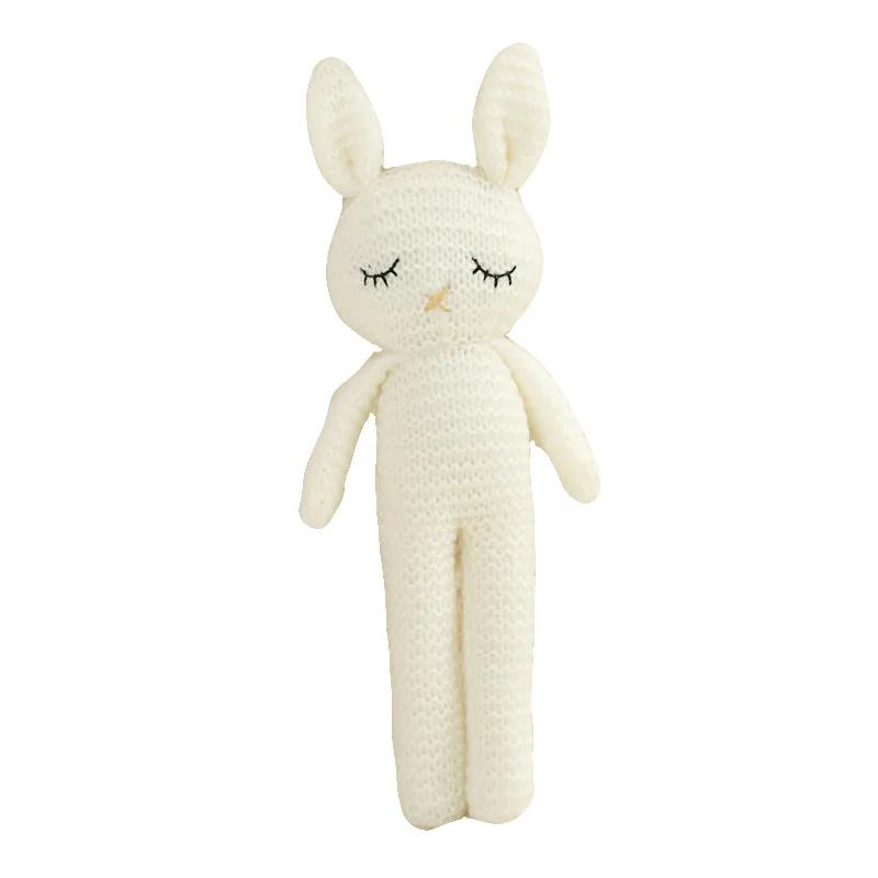 Crochet Animals Plush Stuffed Bunny Monkey Dolls Cotton Knitted Plushies Rabbit Cuddle Toys Kids Early Educational Peluche Toy