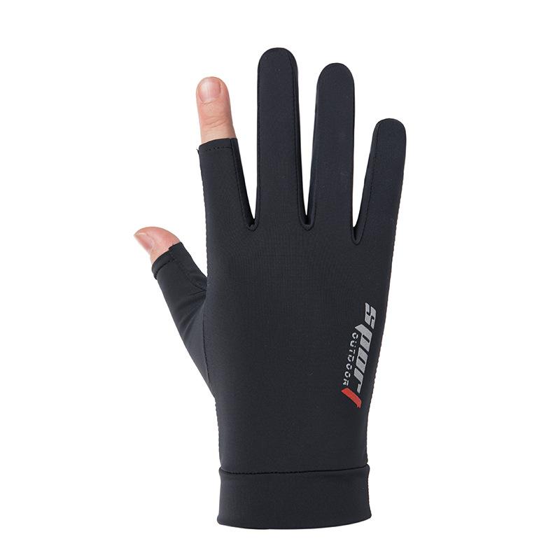 Men and Women Ice Silk UV Protection Gloves, Quick-Dry Breathable Summer Gloves for Cycling Driving Fishing Outdoor Activities