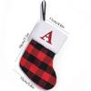 Large Capacity Red Black Checkered Letter Socks Christmas Tree Ornaments  New Year Decoration