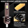 2Pcs H1 LED Headlight Turbo Bulbs Canbus Mini Wireless Lamps W/ Fan 25000LM CSP Chips Super Bright Car Fog Lights Headlamp Plug&Play 6500K White
