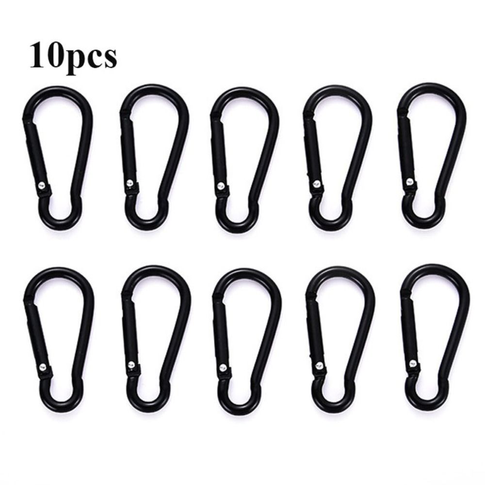 5pcs 3.6*46mm Spring Snap Clip Aluminium Alloy Water Bottle Hooks Climbing Keychain  Outdoor Tool