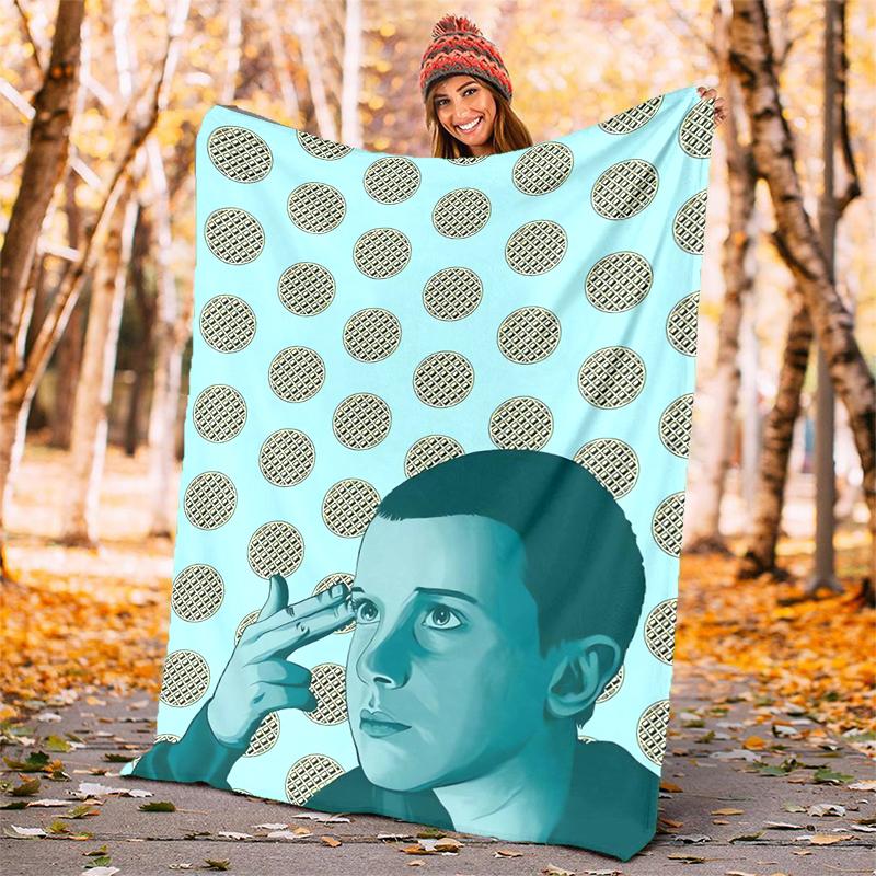 Stranger Things Flannel Blanket Soft Warm All-Season Throw, Design for Camping, Car Travel, Hiking Sofa, Bed, Office Perfect Gift for Parties