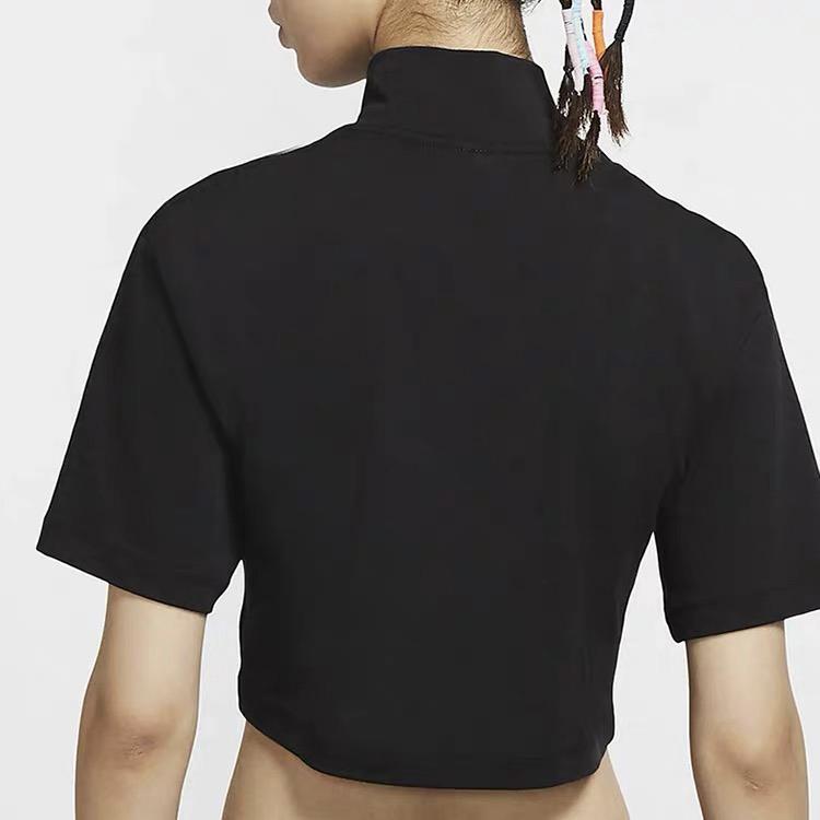 Nike Swoosh Sports Casual Short Sleeve T-Shirt Women tops Black CJ3800-010