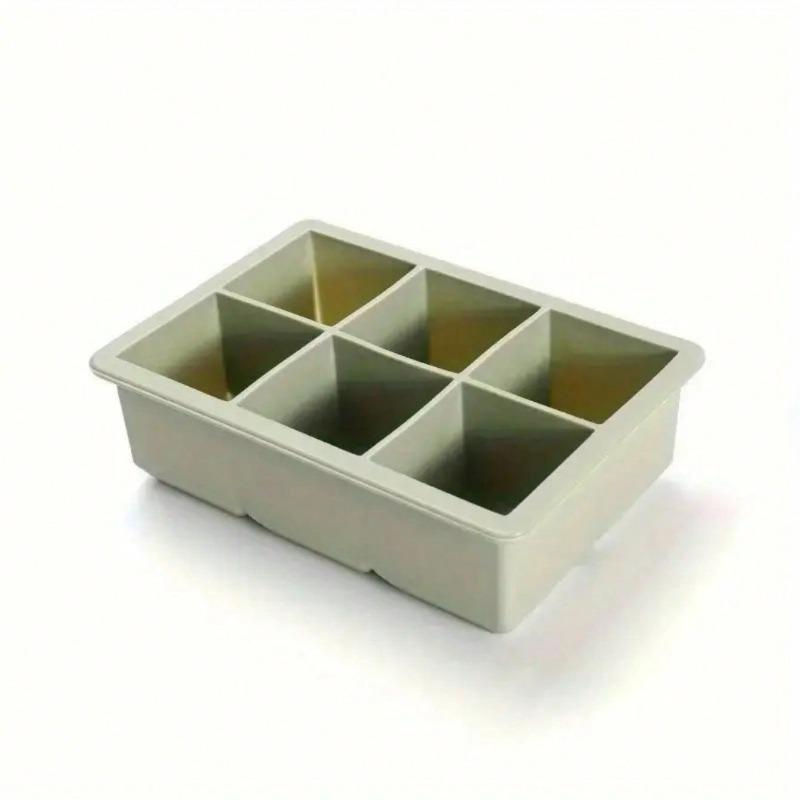 Large Silicone Tray, Flexible Square Ice Mold, Stackable Design