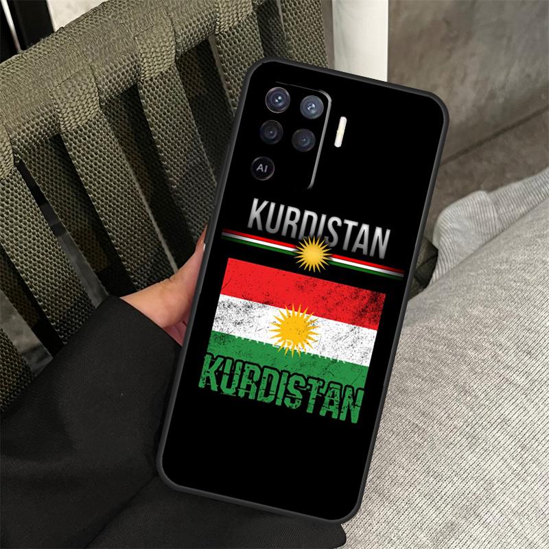 Etui z flagą Kurdystanu do Oppo A78 A98 A80 A40 A60 A18 A38 A58 A15 A17 A77 A74 A94 A54 A57S A16 A76 A96 Pokrowiec