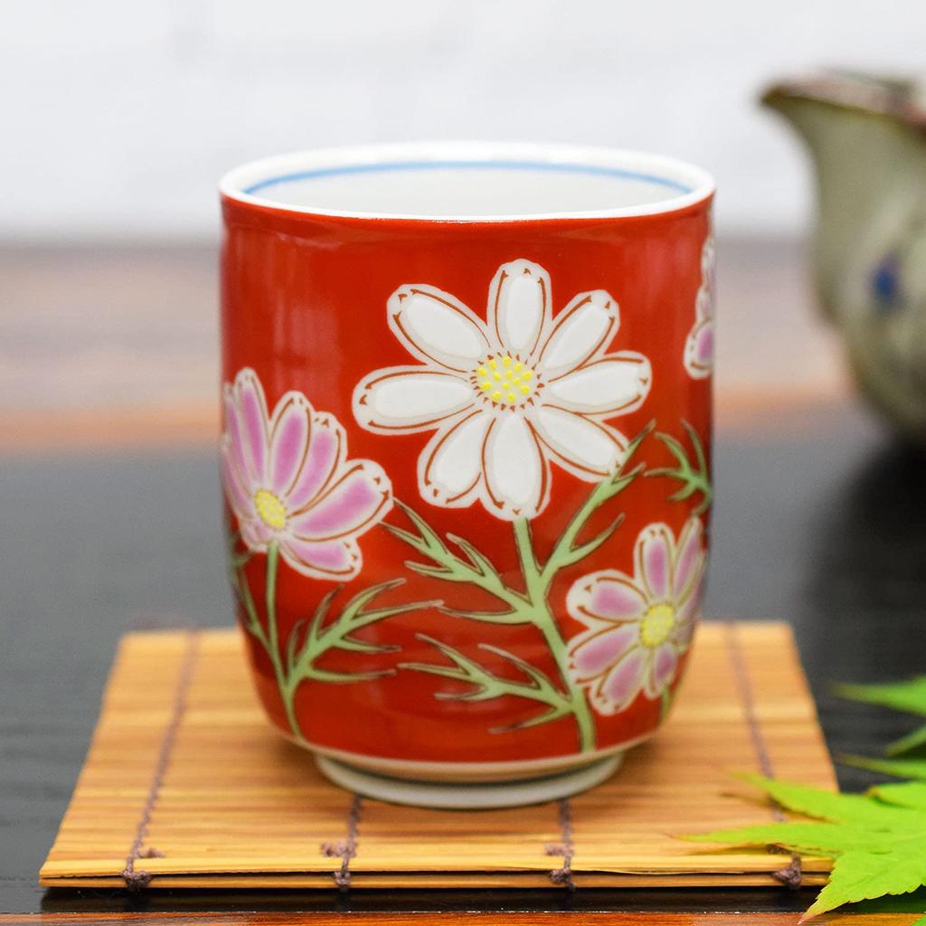 Waza No Kura Kutani Ware Teacup Cosmos Stylish Teacup Pottery Brand Japanese Tableware 60th Birthday Gift