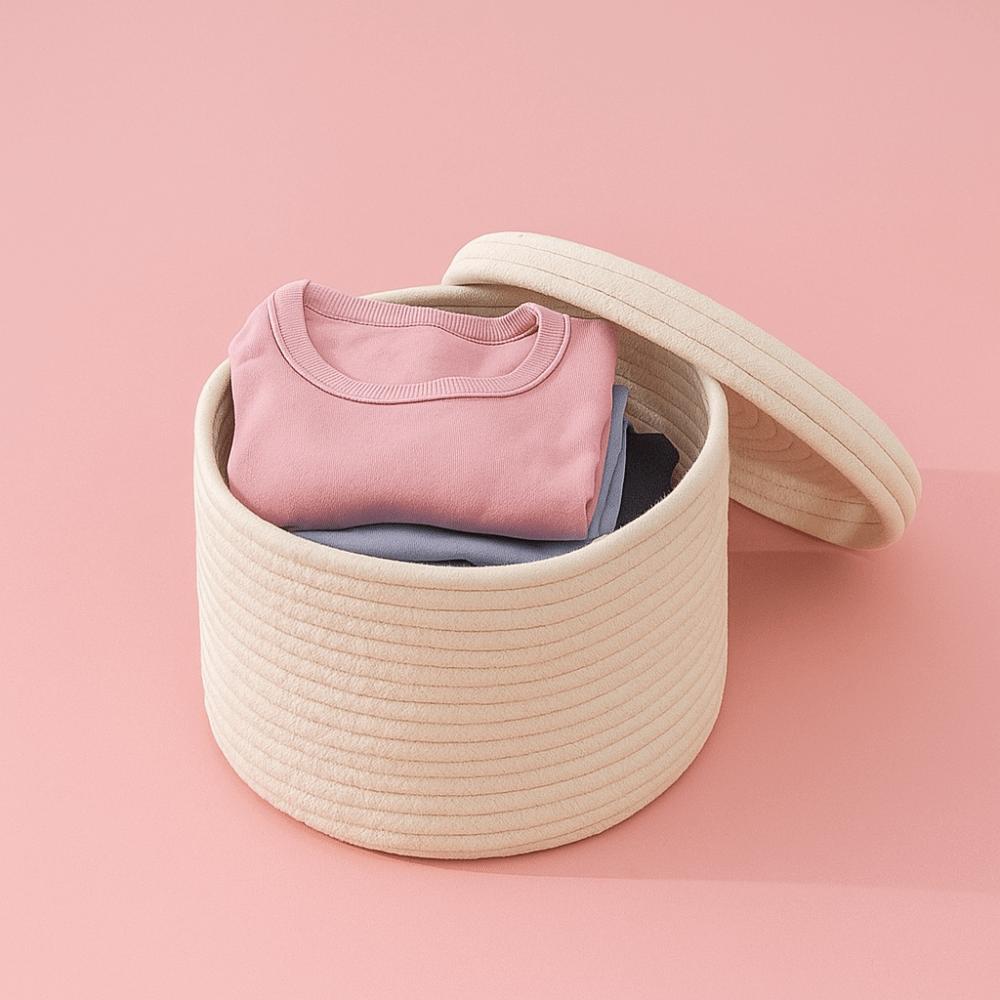 Large Capacity Storage Basket Dustproof Storage Container Cotton Thread Basket  Office Supplies