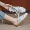 Women's New Thick-soled Satin Bag Head Half Slippers Women's Summer Wear Green Heelless Lazy Shoes Women