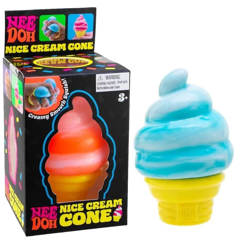 Ice Cream Cone Squishy Stress Ball - NeeDoh Style Slow Rebound Fidget Toys  Playsets,Anxiety Relief Sensory Toys  Playsets for Kids Adults Party Favor