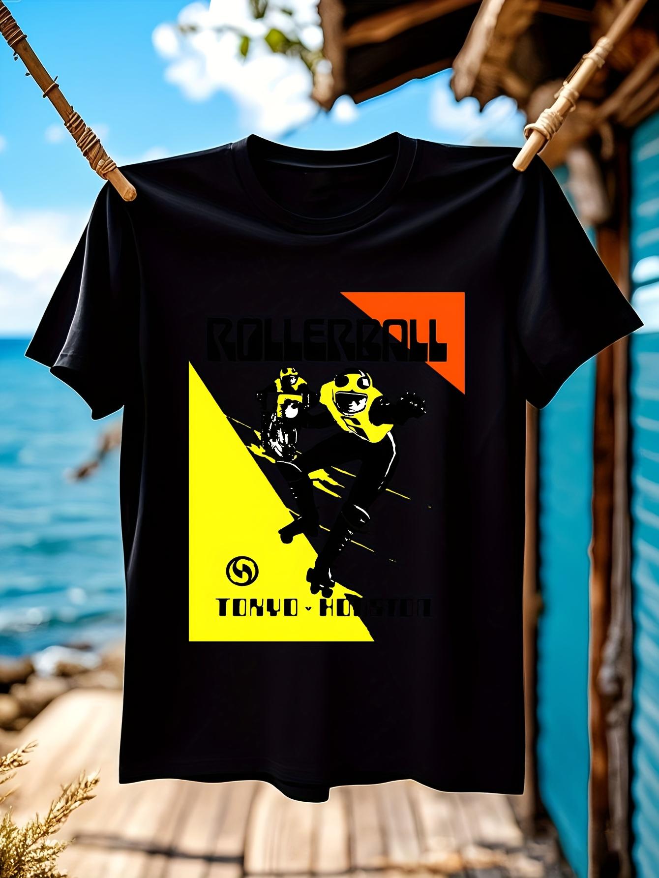 

Rollerball 655 Retro White T-shirt - Vintage 80s 90s Roller Derby Graphic Tee XXXL