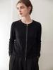 Yangzi Yarn Pure Wool Slim Fit Zipper Round Neck Women's Cardigan - Summer Thin Style