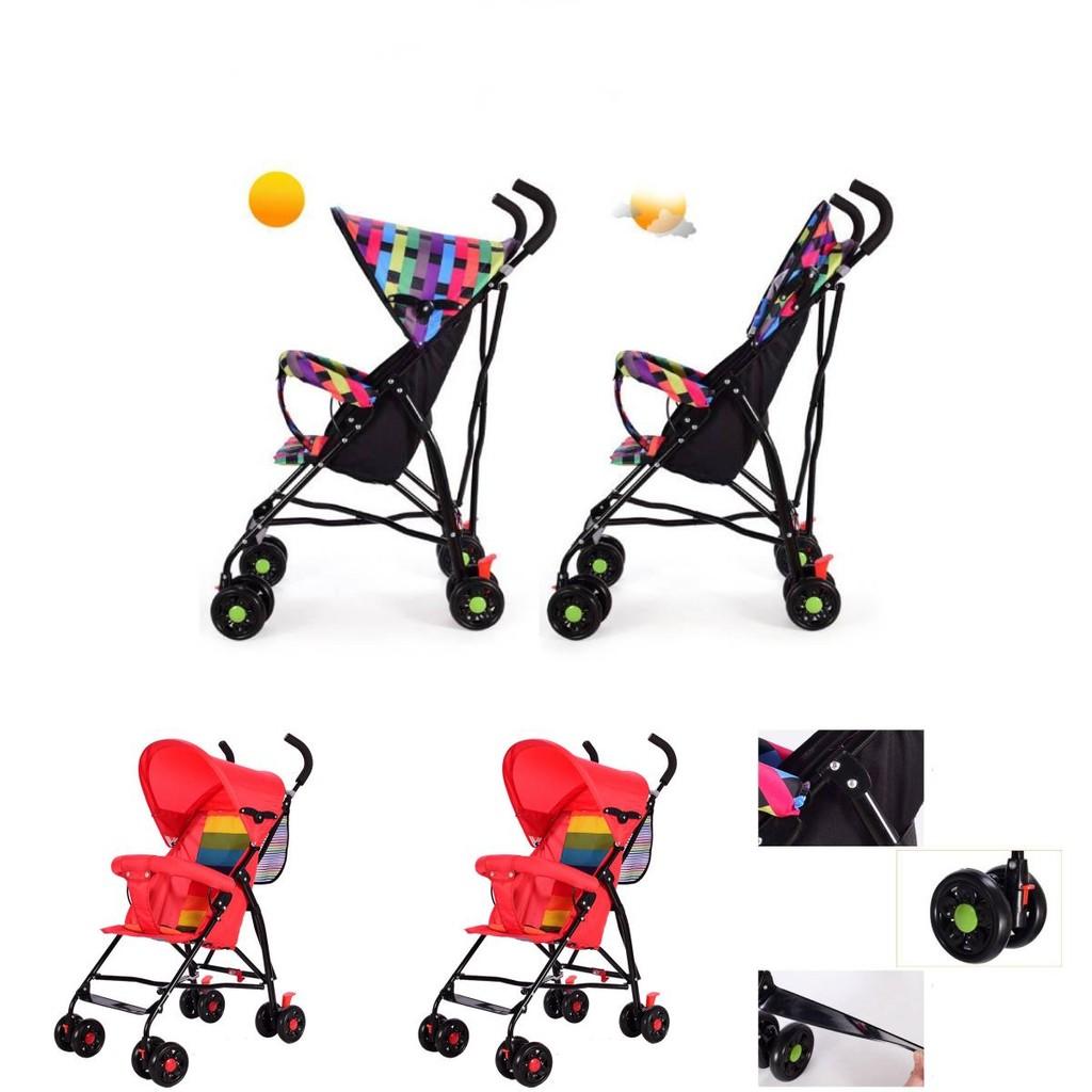 Versatile Colorful Baby Stroller Easy Folding Umbrella Pushchair For Kids