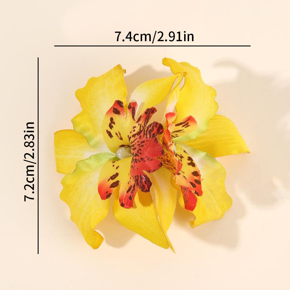 2Pcs Hawaiian Flower Hair Clips Hibiscus Floral Barrettes Women Artifical Flower Hairpins  Wedding Bridal Beach Party Accesories