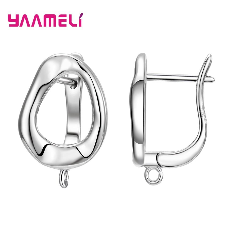 Echte 100% S925 Sterling Silber Schmuckkomponenten Ohrringe Hebelverschluss Ohrhaken Teile Zubehör Handgefertigte Materialien