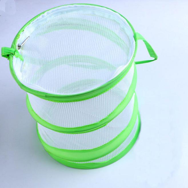 Портативная прозрачная клетка для наблюдения за насекомыми и бабочками 360 градусов Cylinder 16x20cm зелёный