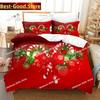 3D Christmas Quilt Cover Bedding Set Duvet Comforter Pillow Case Bed Linens Twin Queen King Double Full Single Bedroom