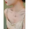 Natural Hetian Jade Maitreya Buddha Necklace for Women, Light Luxury and Niche Design9Silver Is Washable and Does Not Fade, New Model