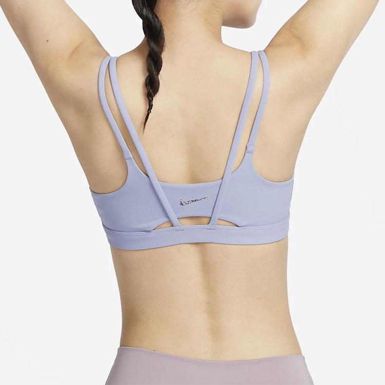Nike Light Support Solid Sports Bra with Straps Women Underwear Indigo-Fog DO6609-519