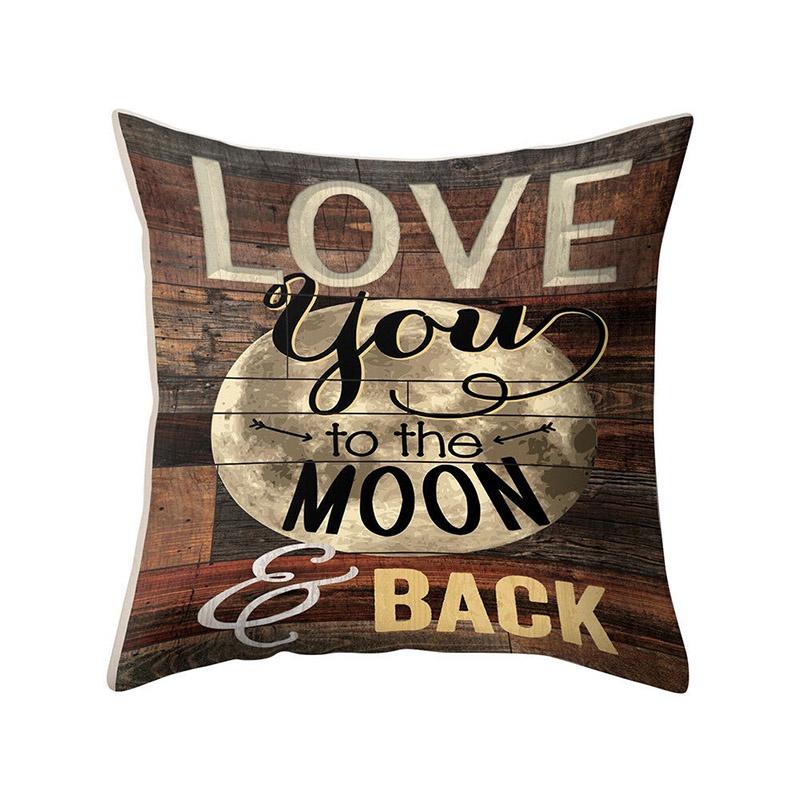 Elegant 18'' Vintage Letter Throw Pillow Case Cushion Cover For Sofa Home Office Decor