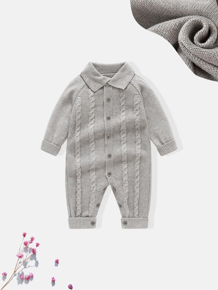 European & American Style Newborn Cotton Romper for Autumn/Winter - Perfect for First Birthday
