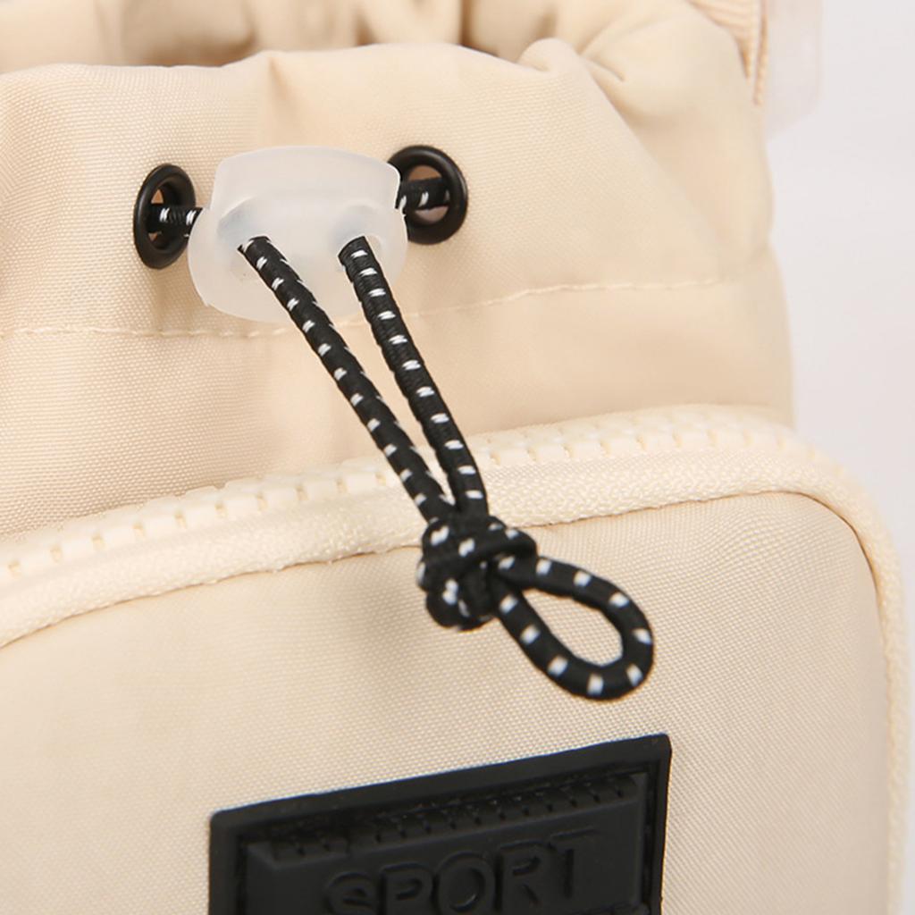 Tragbare Umhängetasche für Telefon und Wasserflasche Outdoor Wandern Radfahren Fitnessstudio Pendeln Verstellbarer Kordelzugbeutel