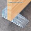 Door Stopper Wall Protector Clear Silicone Heavy Duty Non-slip Anti-collision Carpet Hardwood Tile Stone Concrete Wedge Doorstop Door Bottom Gap