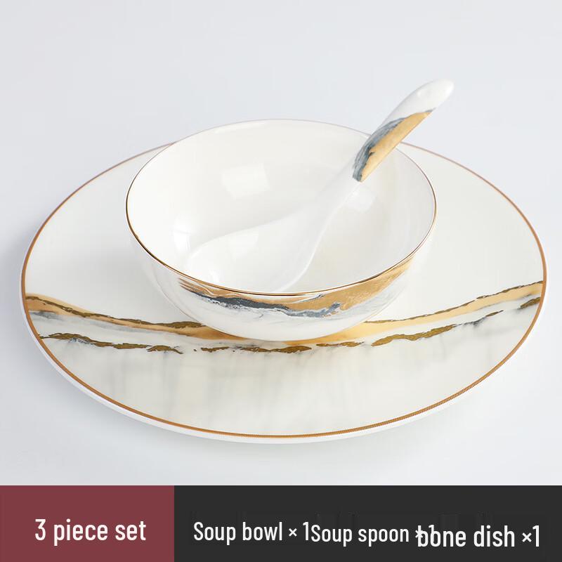 ZISIZ European Style Bone China Dinnerware Set