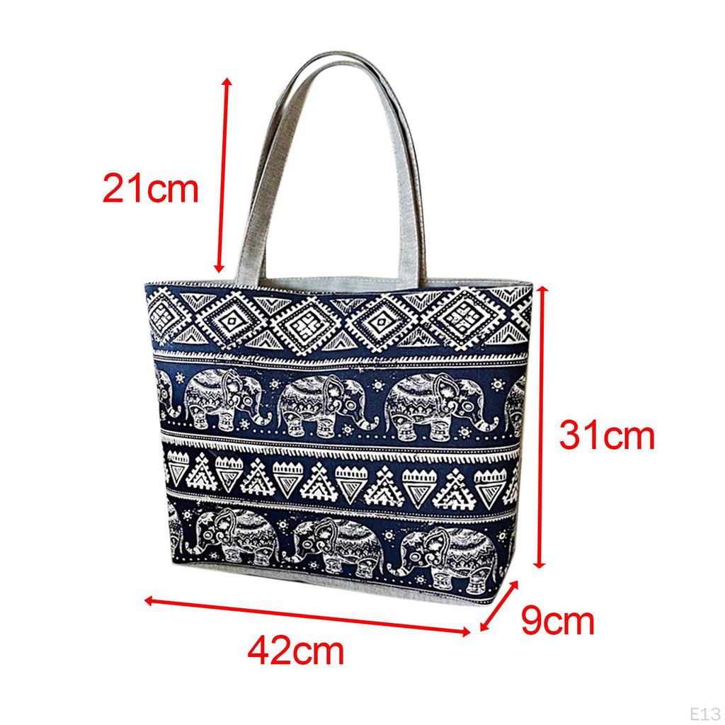 Embroidered Shoulder Bag, Tote Women's Handbag, Zipper, Large Capacity, Shopping Fashion,