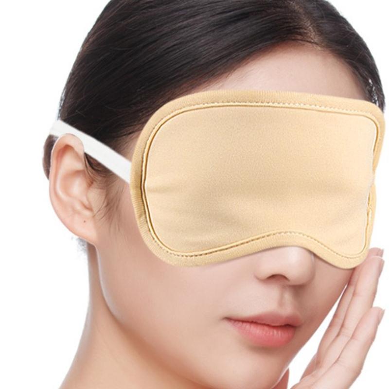 Air Permeable Castor Oil Eye Pack Containing Natural Oil Blended With Polyester And Terrycloth For Evening And Travel