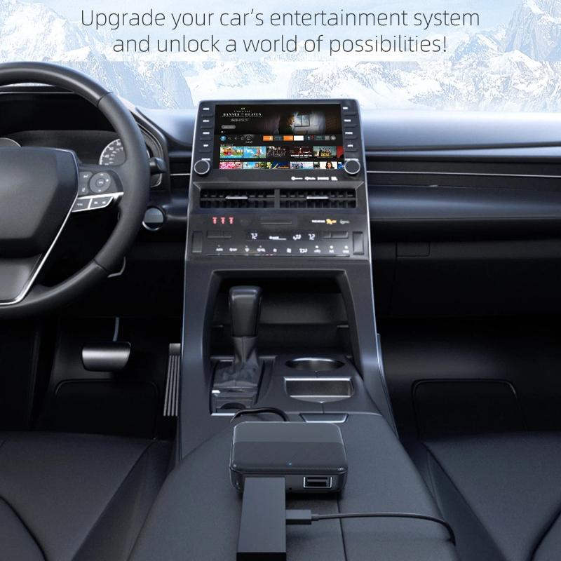 Auto-TV-Adapter | Videos auf dem werkseitig verkabelten CarPlay-Bildschirm ansehen | Verbindet Fire TV Stick & Google TV | Autozubehör
