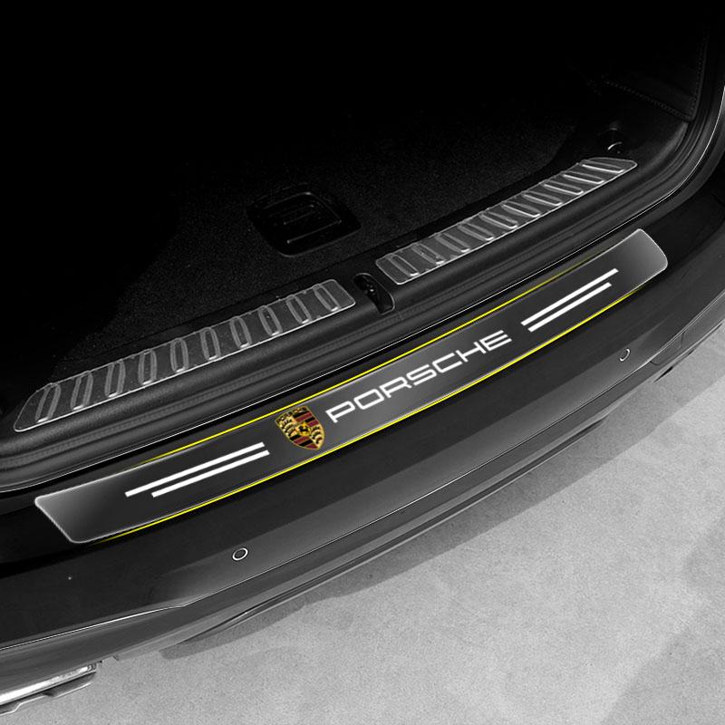1ks Průhledná ochranná nálepka na znak kufru auta Příslušenství pro Porsche Boxster Cayenne Panamera Macan Cayman 911 918 996 917 991